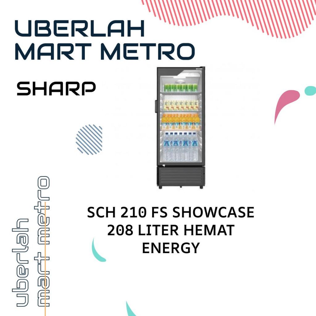 SHARP SHOWCASE SEDANG 3 RAK SCH 210 FS