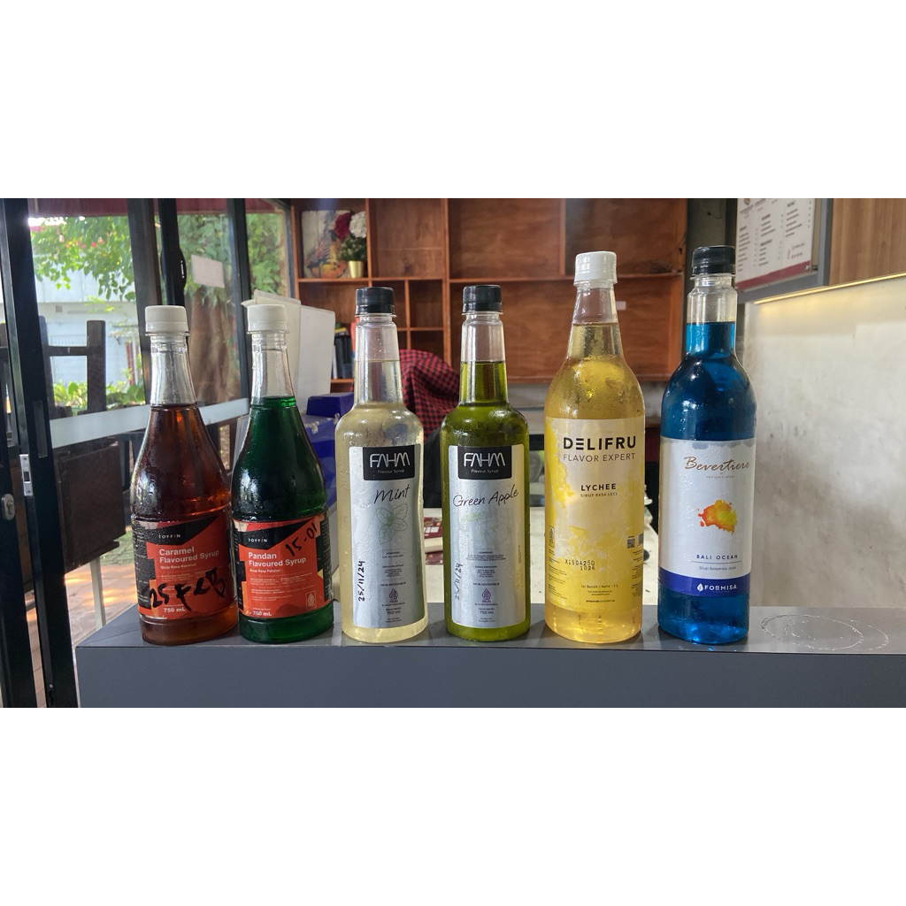 

syrup minuman caramel pandan mint green apple lychee blue ocean