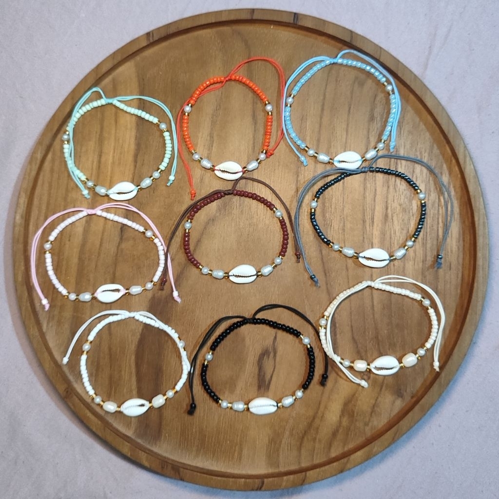 [AKSESORIS GELANG BALI] Gelang Monte Kerang Serut Gelang Etnik Bali Handmade