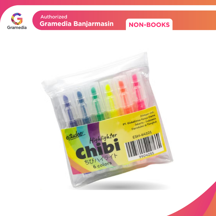 

Gramedia Banjarmasin - Highlighter Estudee Chibi Set 6 Color