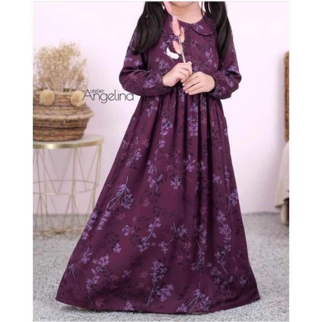 Preloved Dress Atelier Angelina Winter Dark Chery 8-10T