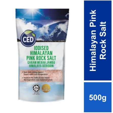 

Natural Himalayan Pink Rock Salt CED Garam Himalaya 500gr