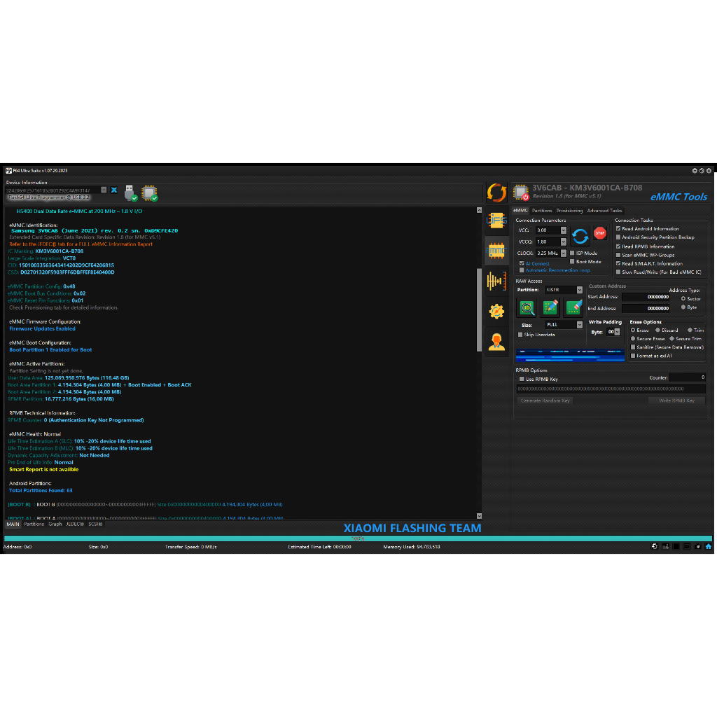 EMMC KM3V6001CA-B708 6/128GB CLEAN RPMB
