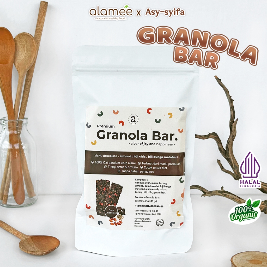 

Granola Bites Bar Dark Chocolate Snack kue Kukis Cookies Makanan Sehat Anak Balita