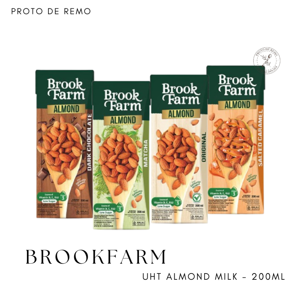 

Brookfarm UHT Almond Milk Original | Matcha | Dark Choco | Salted Caramel - 200ML