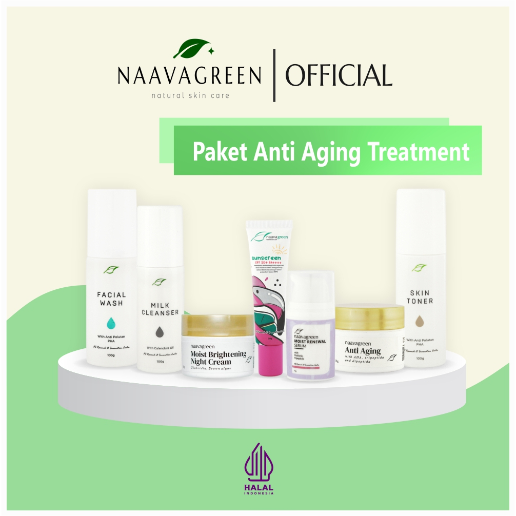 Naavagreen Paket Anti Aging Treatment - Skincare anti penuaan pada muka/wajah