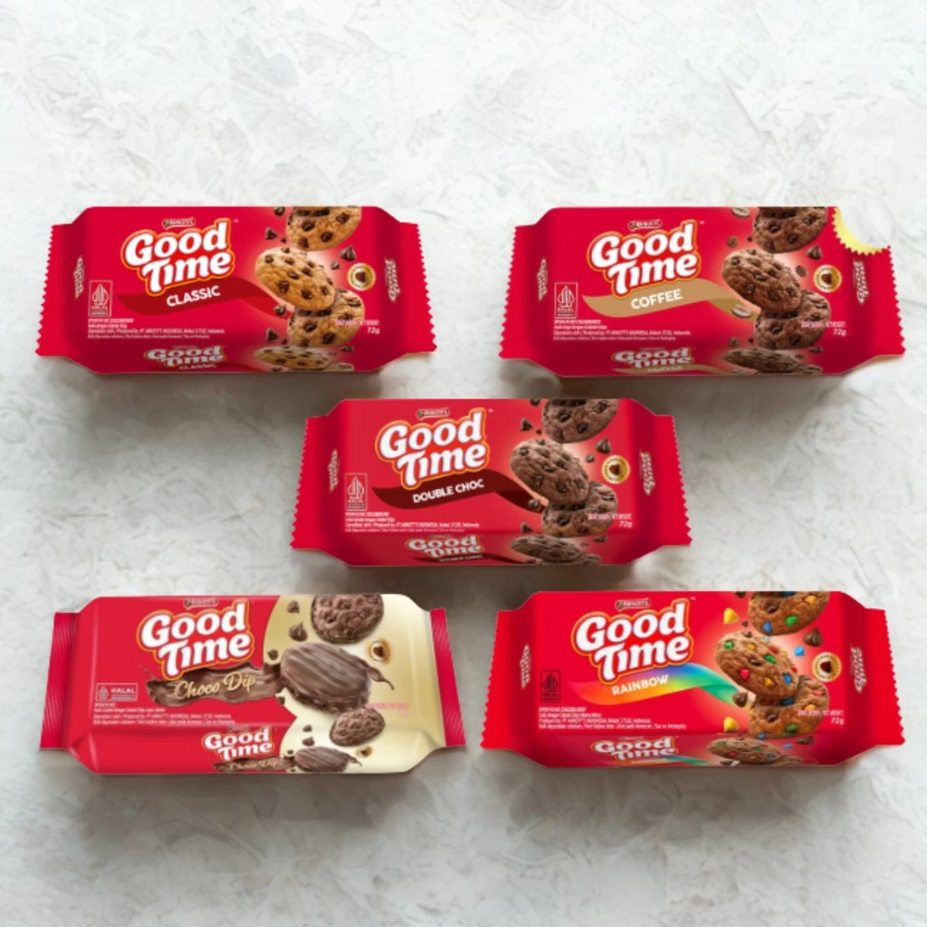 

TERMURAHH !! GOOD TIME COOKIES CLASSIC / RAINBOW / DOUBLE CHOCO/COFFE 72gr / Camilan / Kukis