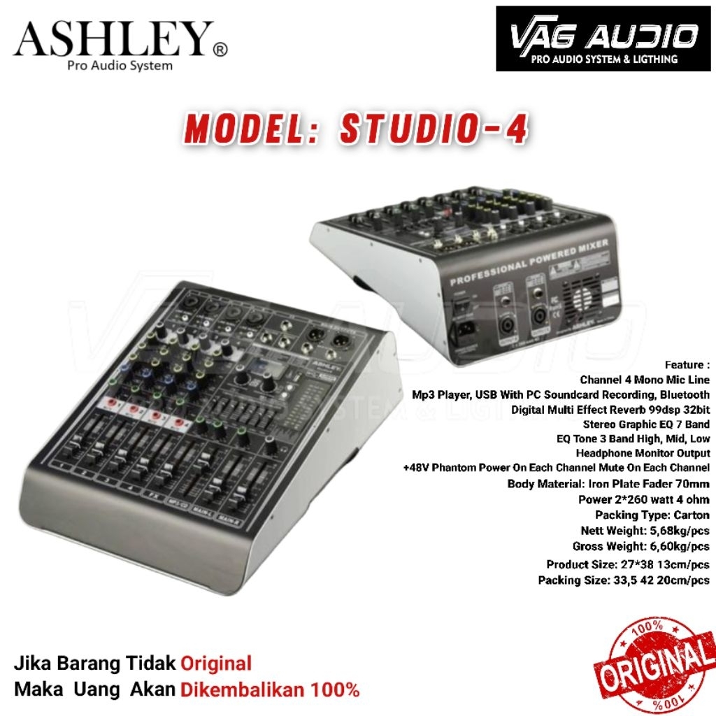 MIXER POWER ASHLEY STUDIO-4/ STUDIO4