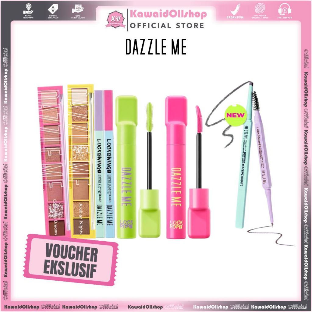 Dazzle Me Lock&Wing Hyper Slim Stay Eyeliner | Lock&Pop Volumax-ing Longlash-ting Mascara | The Worl