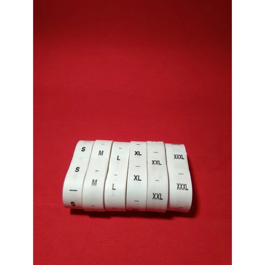 

labe size sablon satuan