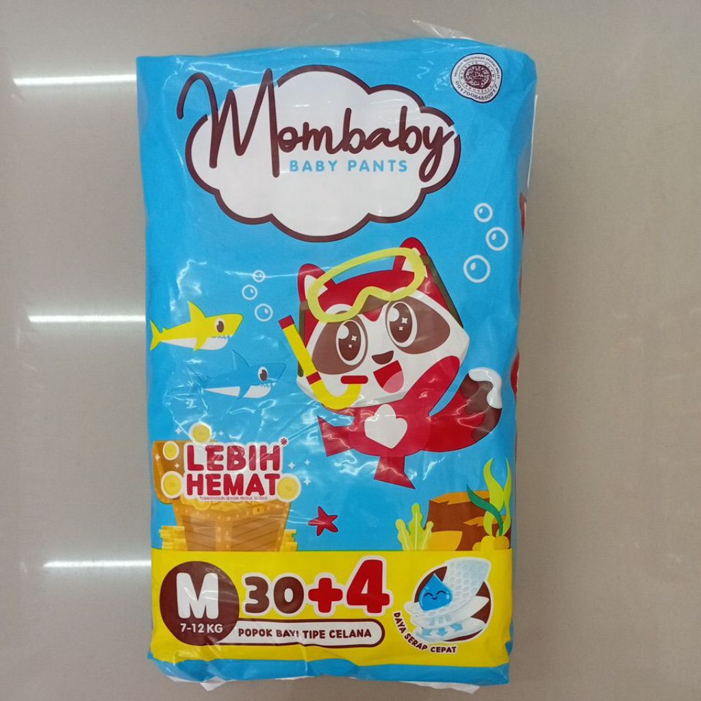 MOM BABY - PAMPERS M (7-12 kg) ISI 30 + 4