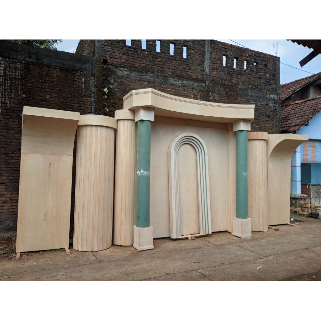 pelaminan backdrop / backdrop pernikahan triplek 3D / dekorasi pernikahan / wedding