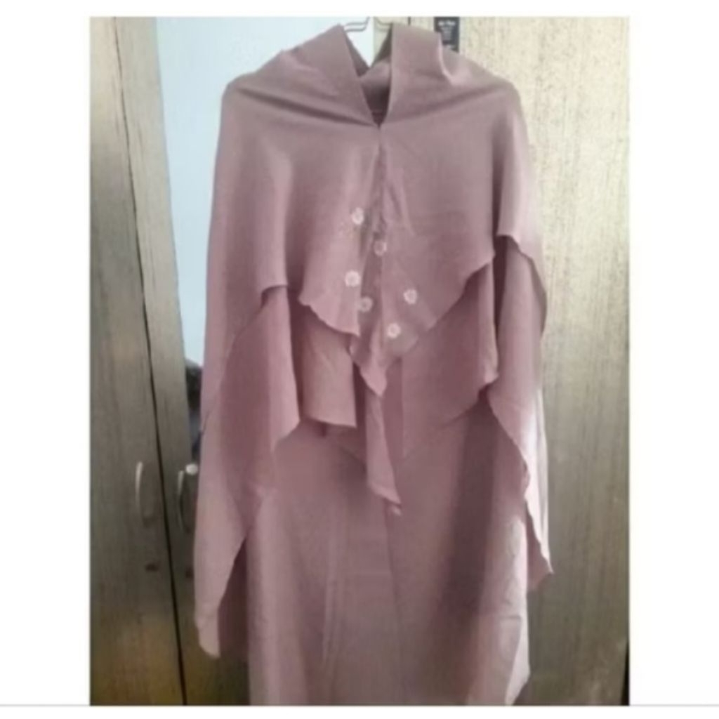 KHIMAR SISESA ORI BAHAN KATUN PRELOV/BACA DESKRIPSI