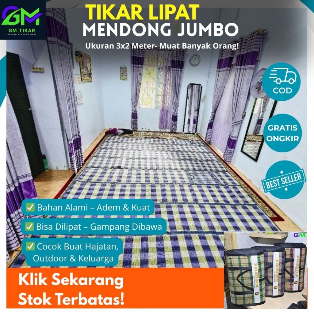 BEST SELLER Tikar Mendong Super Jumbo 200x300 cm