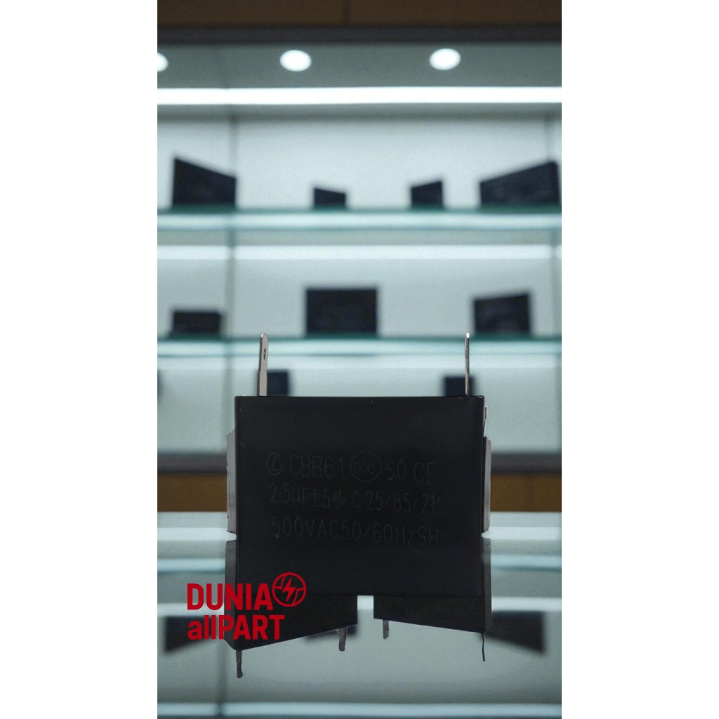 Kapasitor 2.5uF 500V AC Kaki (CBB61)