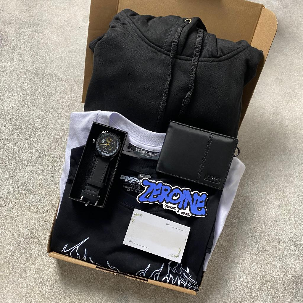 Kado Ulang Tahun Cowok – Paket Hadiah Lengkap untuk Pacar / Suami | Hoodie, Kaos, Jam Tangan