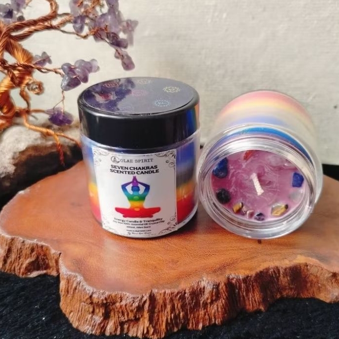 Seven Chakras Healing Candle