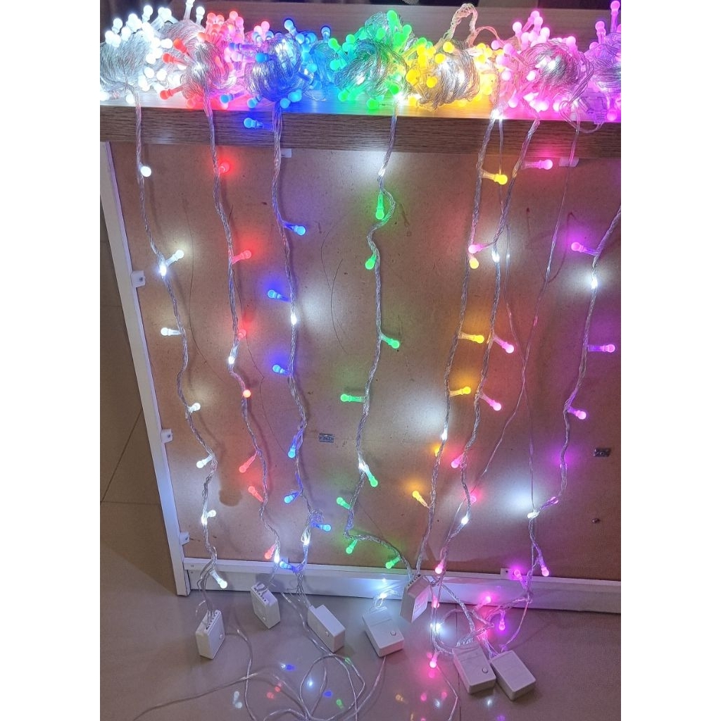 lampu bola+airterjun,lampu dekorasi,lampu natal,lampu air terjun