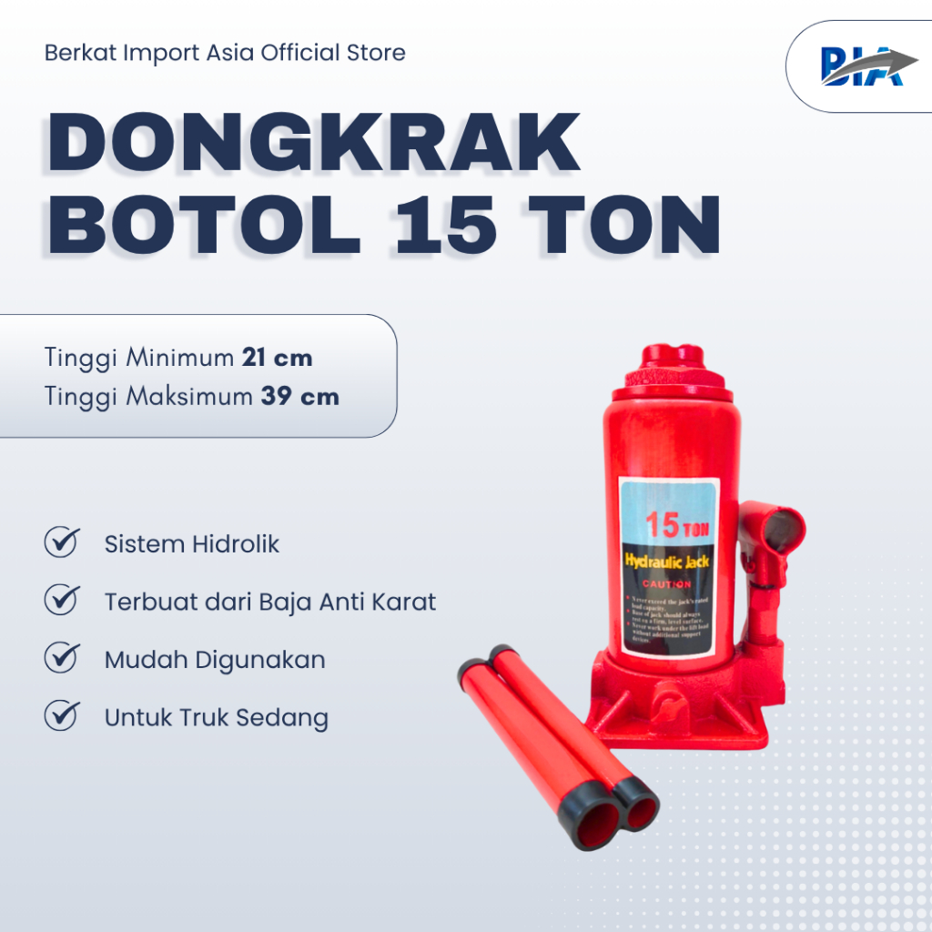 Dongkrak Botol 15 Ton untuk truk sedang