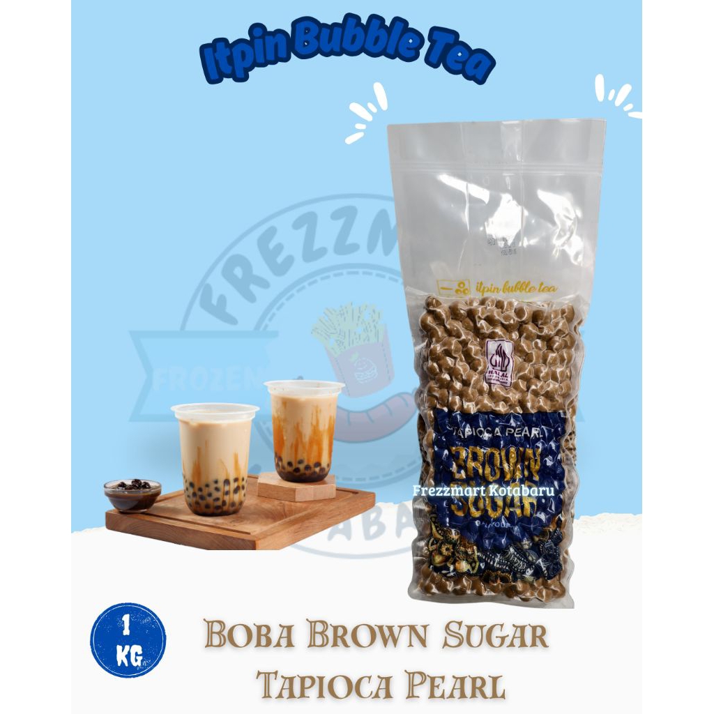 

Boba Brown Sugar Itpin Bubble Tea Tapioca Pearl 1 KG Frezzmart Kotabaru