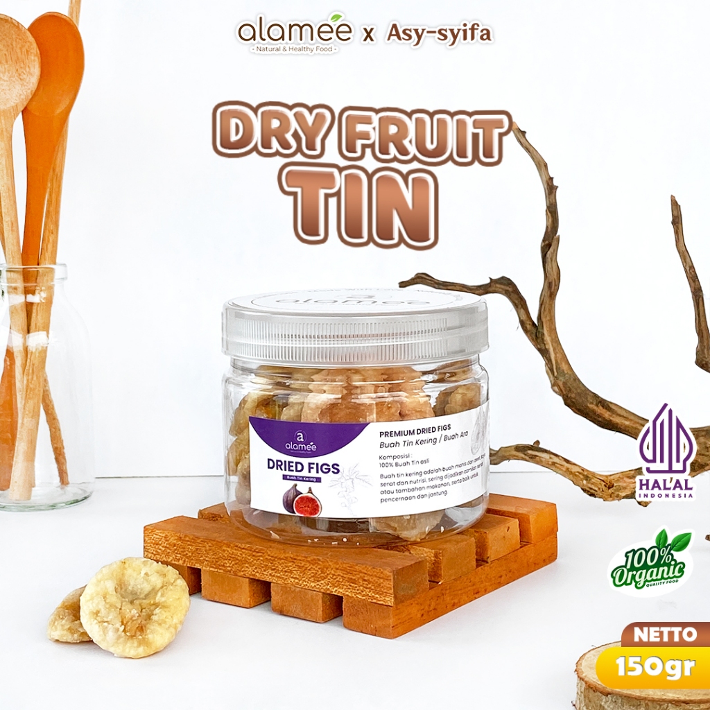 

ALAMEE Buah Tin Kering Cemilan Buah Sehat Dried Figs Buah Ara Kering Rendah Kalori 15gr
