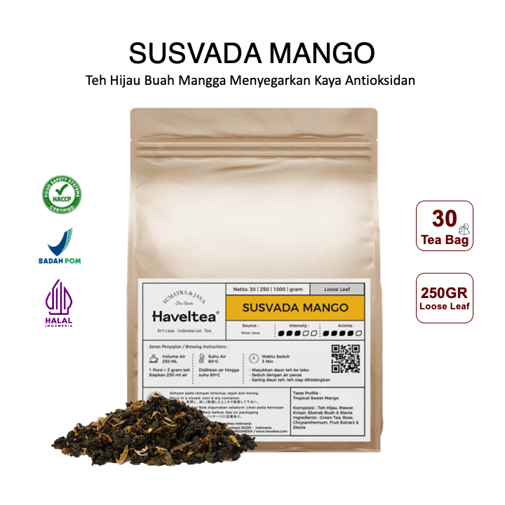 

Haveltea Susvada Mango Green Tea Mango Teh Hijau Buah Mangga Premium Fruit Tea Blend
