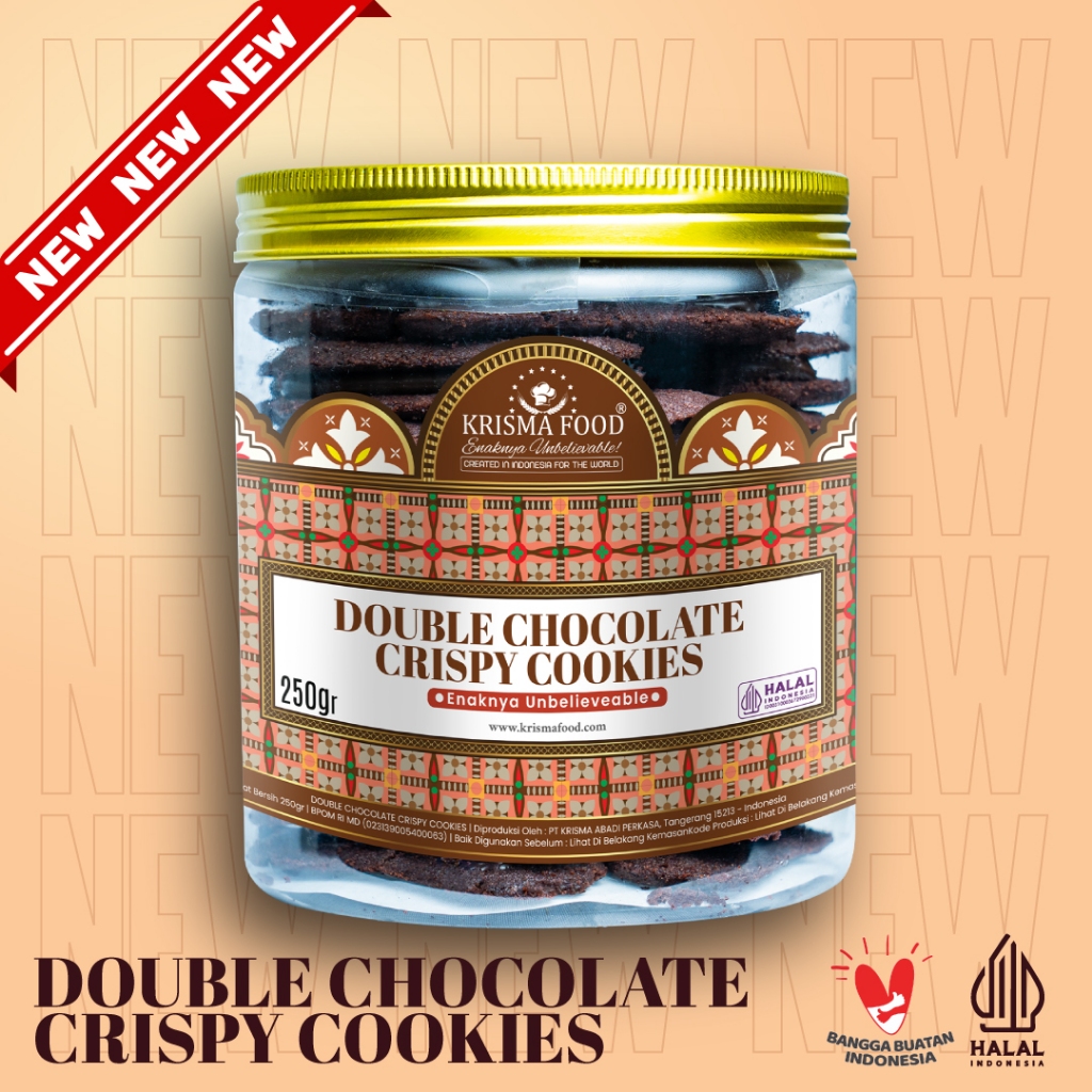 

DOUBLE CHOCOLATE CRISPY COKIES || 250GR || NEW KRISMA FOOD COOKIES