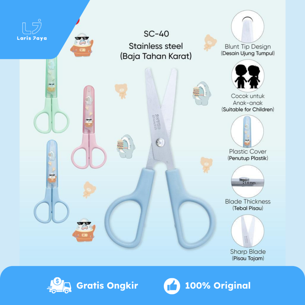 

Gunting Scissors Stainless Steel Joyko SC-40