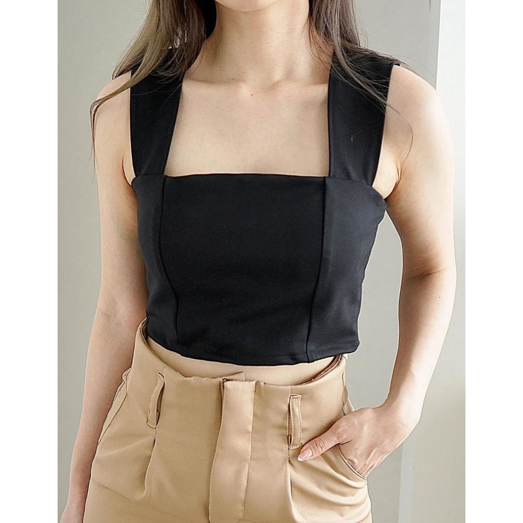 Lisa Tank Top - Crop Square Tank Top