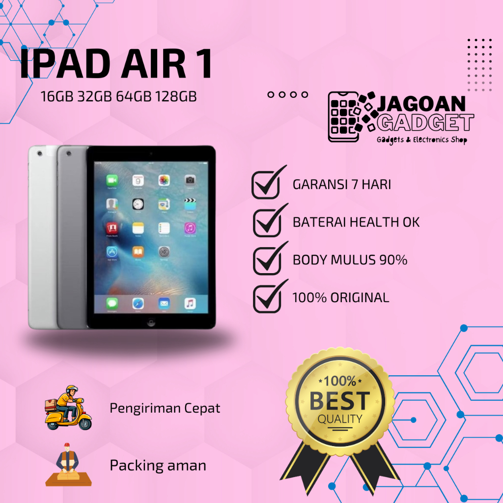 iPad Air 1 16GB 32GB 64GB 128GB Wifi Only Second Original | JAGOAN GADGET