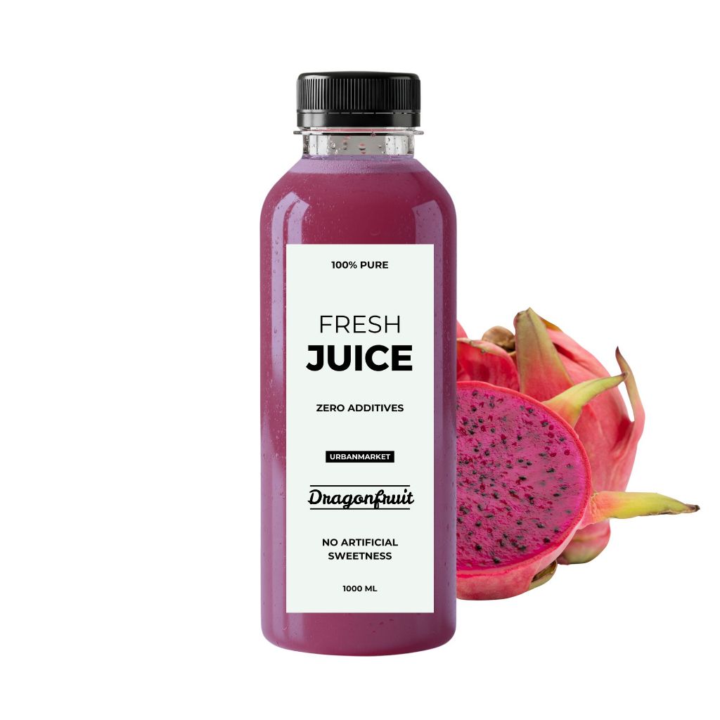 

Jus Buah Naga Segar Cold Pressed 1000 ml – 100% Buah Asli, Murni Tanpa Gula Tambahan