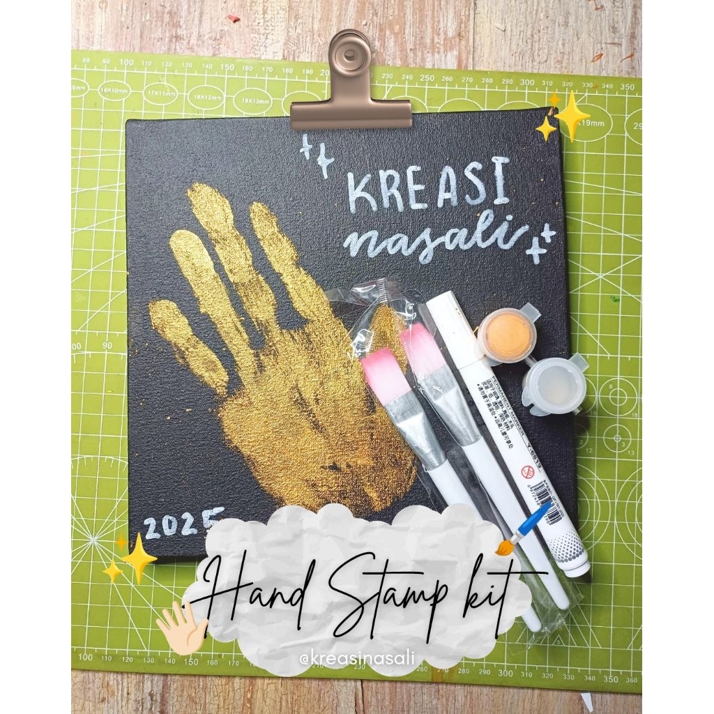 

Hand painting kit melukis tangan di canvas untuk anak anak pasangan sahabat