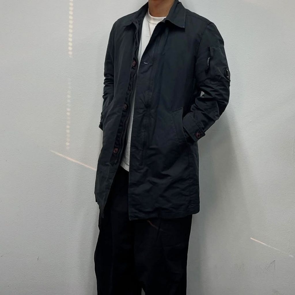 Cp Company Lens Pocket Single Trench Coat Jacket
