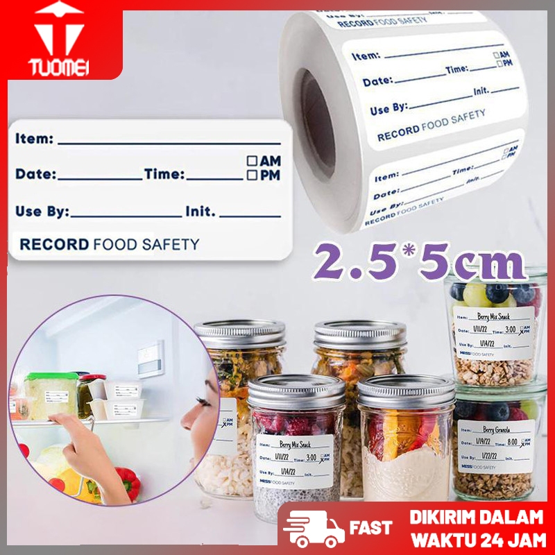

500pcs Stiker Tanggal Kadaluwarsa/ Food Storage Label /Stiker Label Produk/Waterproof Stiker Expired Date