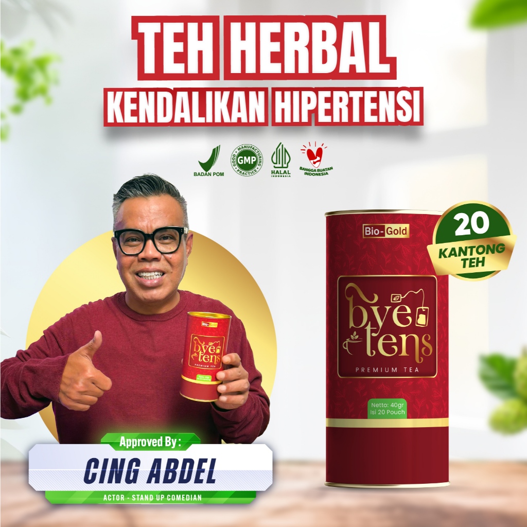 

BYE TENS BIO GOLD Premium Tea Celup Teh Herbal Bantu Mengatasi Hipertensi Tekanan Darah Tinggi BPOM
