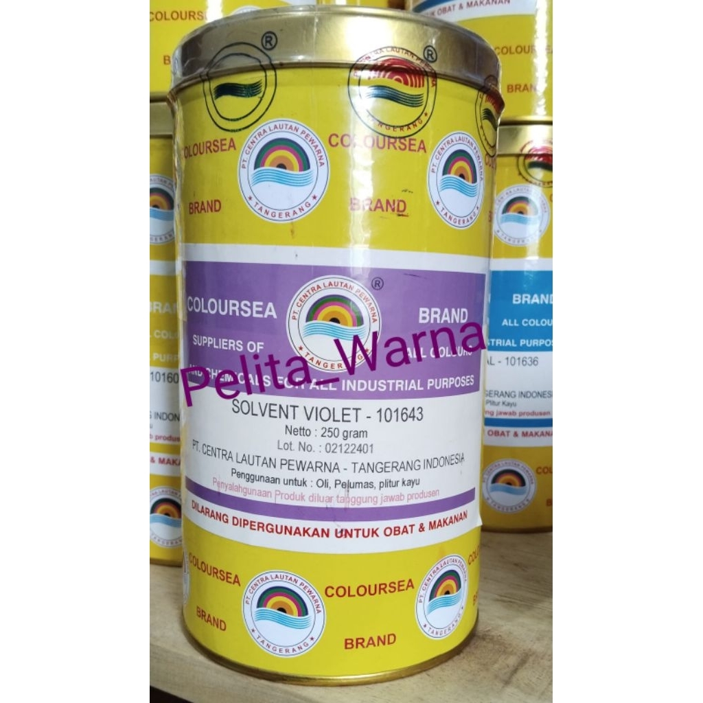 

DIJAMIN ORI !!! Pewarna Larut minyak Ungu/Solvent Violet-101643 250gr merek coloursea