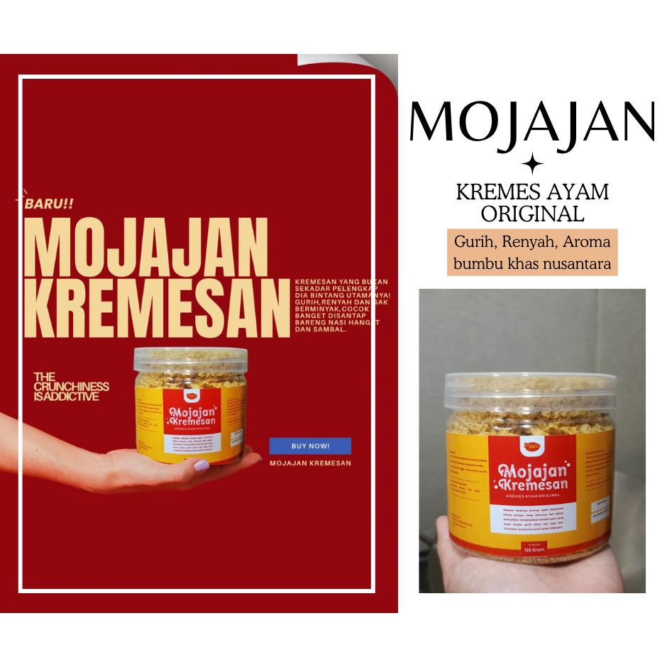 

MOJAJAN KREMESAN Kremesan Ayam Original 125g - Gurih Renyah Bumbu Nusantara Pelengkap Makan
