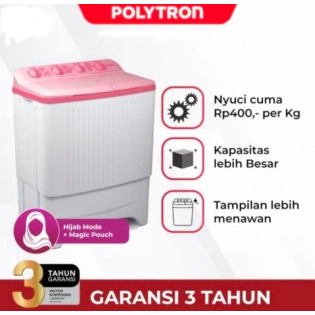 MESIN CUCI POLYTRON 2 TABUNG 7073 - POLYTRON MESIN CUCI 7KG 2 TABUNG