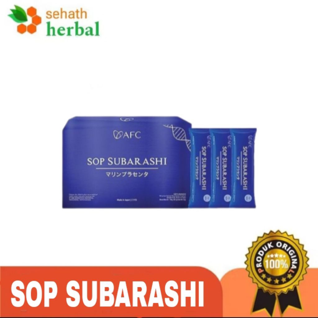 

SOP SUBARASHI AFC (100% Original) Bpom Halal | SOP Subarashi 1 Box isi 28 Sachet