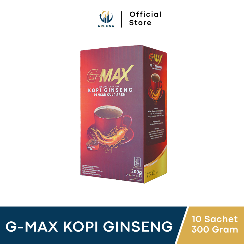 

G-Max Kopi Herbal | Rasa Kopi + Ginseng | Bantu Stamina & Energi Sehari-hari