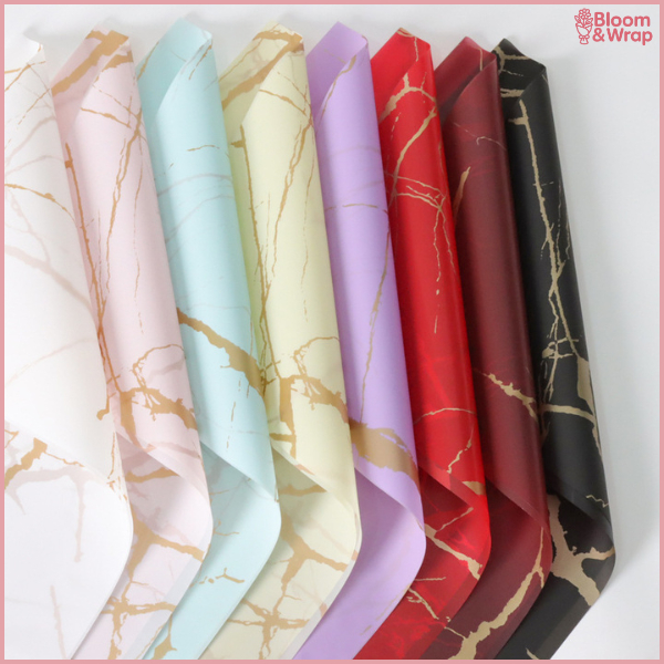 

Flower Wrapping Kertas Bunga Buket Flower Paper Cellophane Marble Florist Ecer KB20