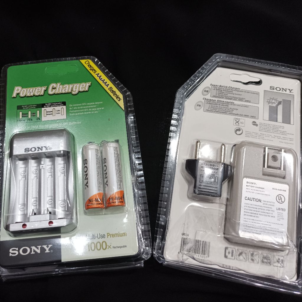 Charger Baterai AA / AAA Power Charger Sony + 2 Pcs Baterai Sony AA