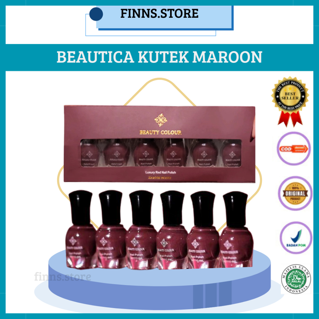 Kutek Maroon Tahan Lama Beautica Kutek Maroon Cat Kuku Halal & Tahan Lama - 𝗙𝗜𝗡𝗡𝗦 𝗦𝗧𝗢𝗥𝗘