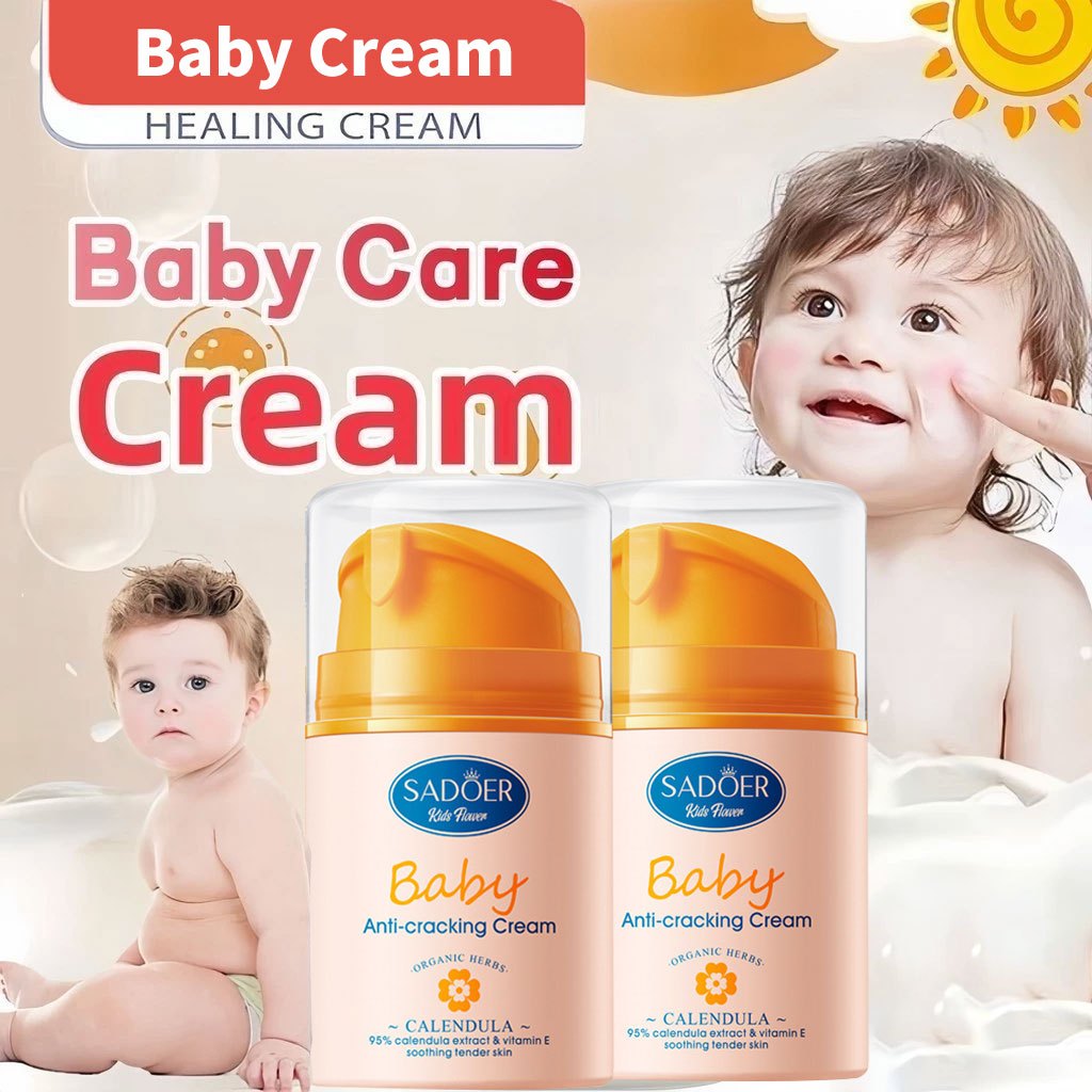 Cream Wajah Bayi 50g Pelembab Kulit Sensitif Bayi Losion Anak Krim Bayi Soft & Smooth Fresh & Nouris