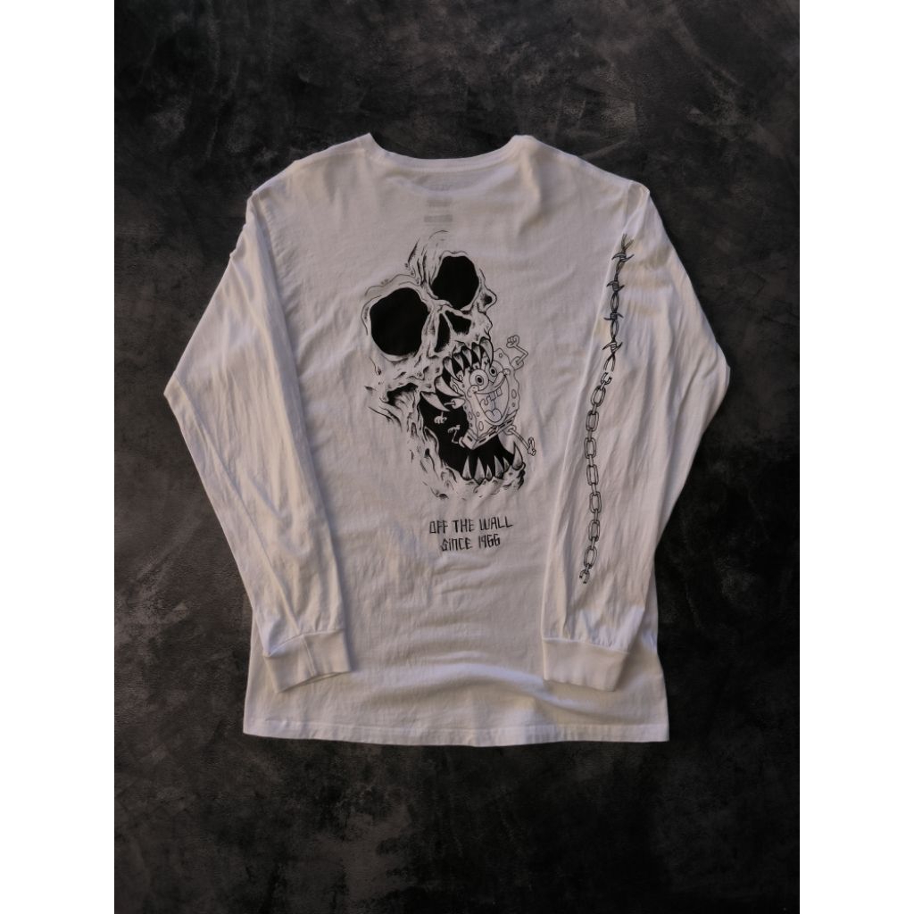 KAOS TSHIRT LONG SLEEVE VANS X SPONGEBOB SQUAREPANTS
