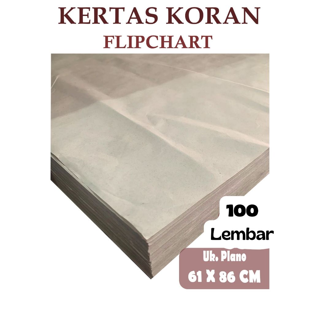 

KERTAS KORAN/STENSIL/FILPCHART 55 GSM UK 61 X 86 CM , 100 LEMBAR