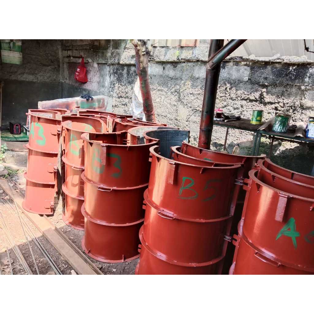 Cetakan Gorong Gorong Belahan Ukuran 20 x 100 cm - Cetakan Gorong Gorong Beton - Cetakan Buis Beton 