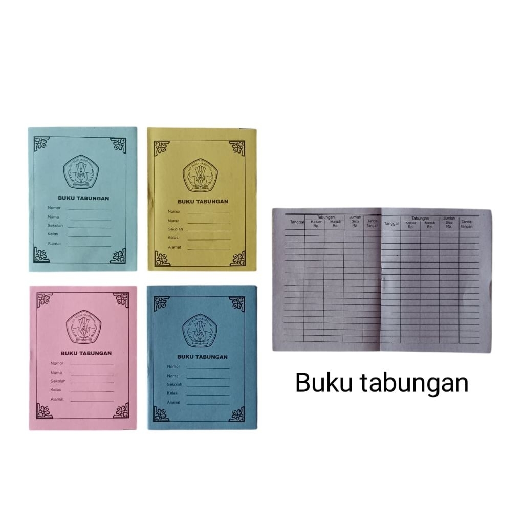

buku tabungan 4 x 5.5 cm perbks isi 50 ✓ TW