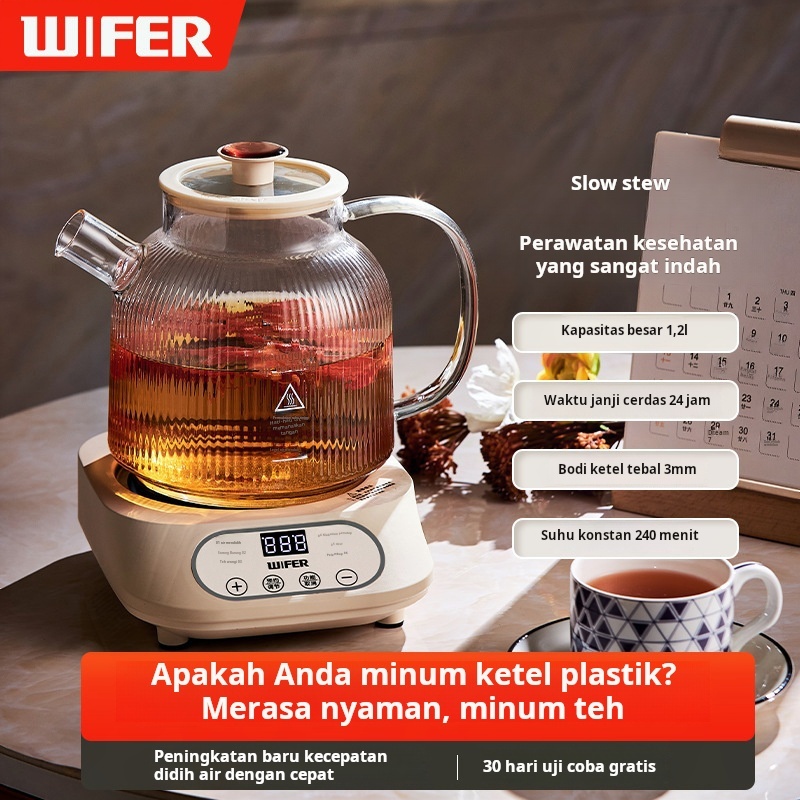 Teko Listrik Pemanas Air Low Watt Kattle Elektrik Kaca