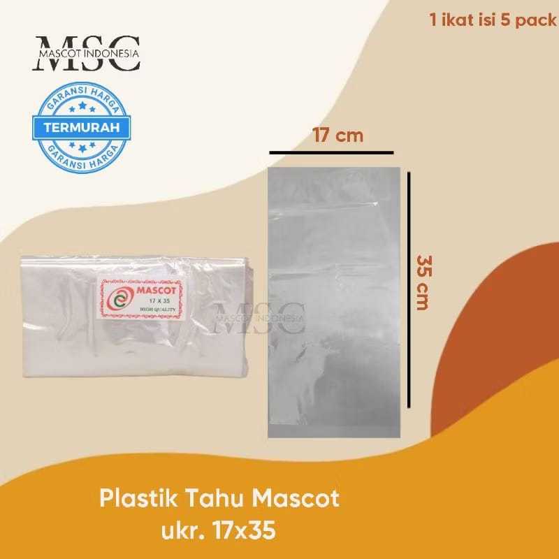 Plastik PP Tahu Bening Tipis | Plastik Tahu Merk Mascot Uk 17x35 cm